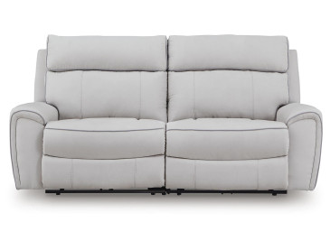 Grafton Pike 2-Piece Reclining Loveseat - Pearl/Ash