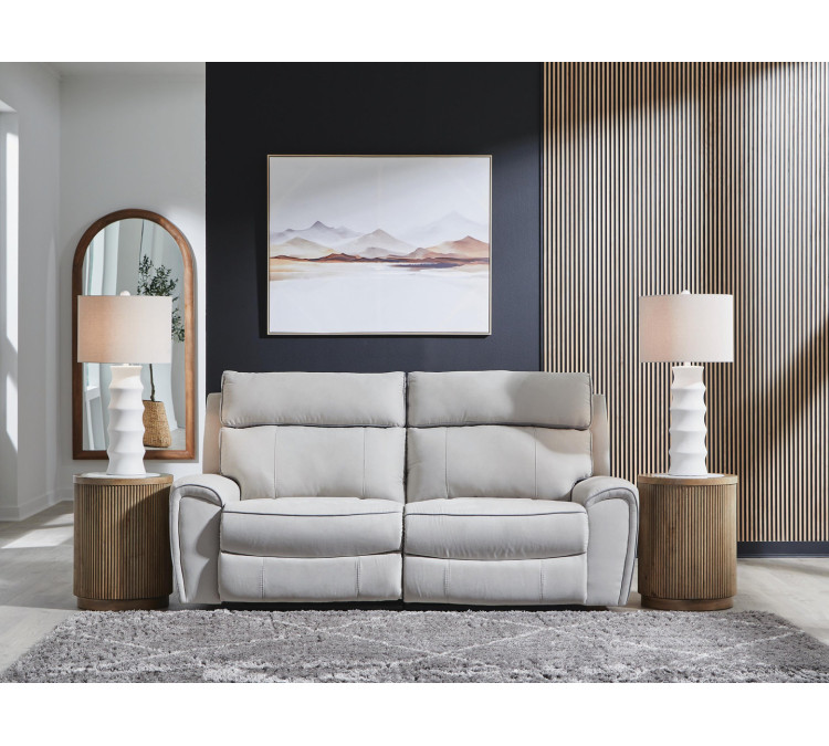 Grafton Pike 2-Piece Reclining Loveseat - Pearl/Ash
