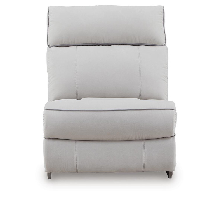 Grafton Pike 5-Piece Power Reclining Sectional - Pearl/Ash