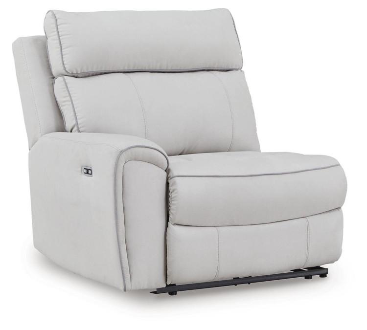 Grafton Pike 5-Piece Power Reclining Sectional - Pearl/Ash