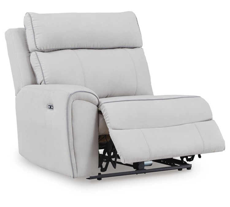 Grafton Pike 5-Piece Power Reclining Sectional - Pearl/Ash