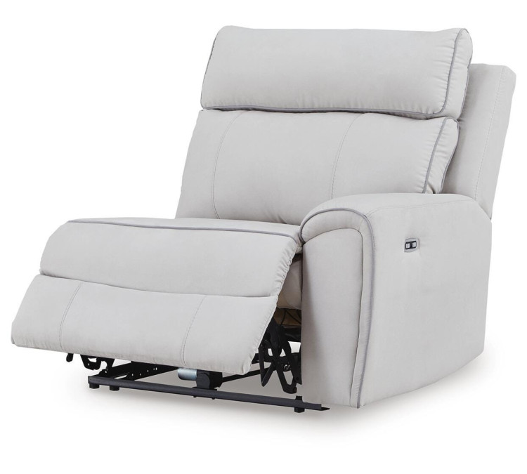 Grafton Pike 5-Piece Power Reclining Sectional - Pearl/Ash