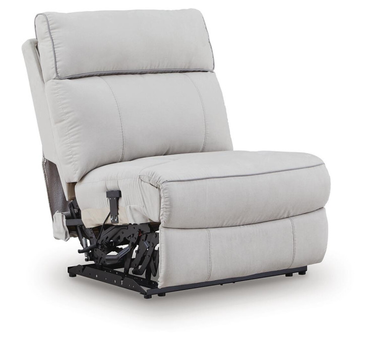 Grafton Pike 5-Piece Reclining Sectional with Storage Consoles - Pearl/Ash