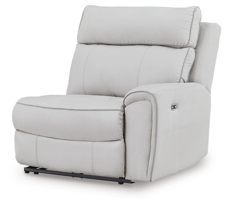 Grafton Pike 5-Piece Reclining Sectional with Storage Consoles - Pearl/Ash