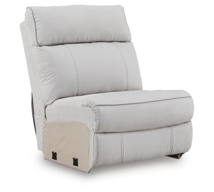 Grafton Pike 7-Piece Reclining Sectional with Storage Consoles - Pearl/Ash