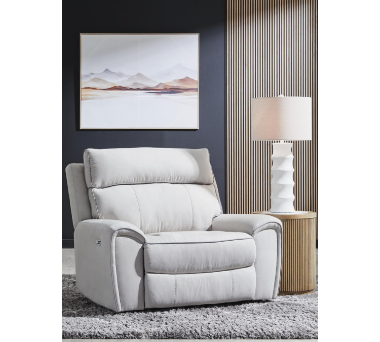 Grafton Pike Power Recliner - Pearl/Ash