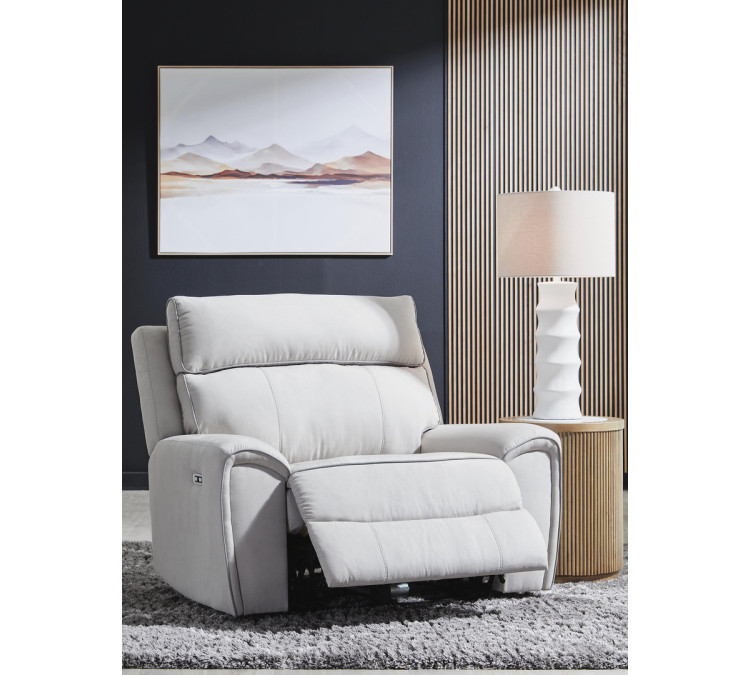 Grafton Pike Power Recliner - Pearl/Ash