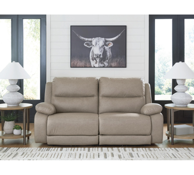Brannigan 2-Piece Reclining Loveseat - Pebble