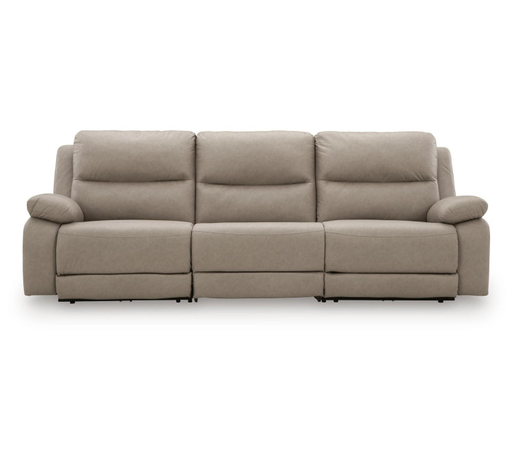 Brannigan 3-Piece Power Reclining Sectional - Pebble
