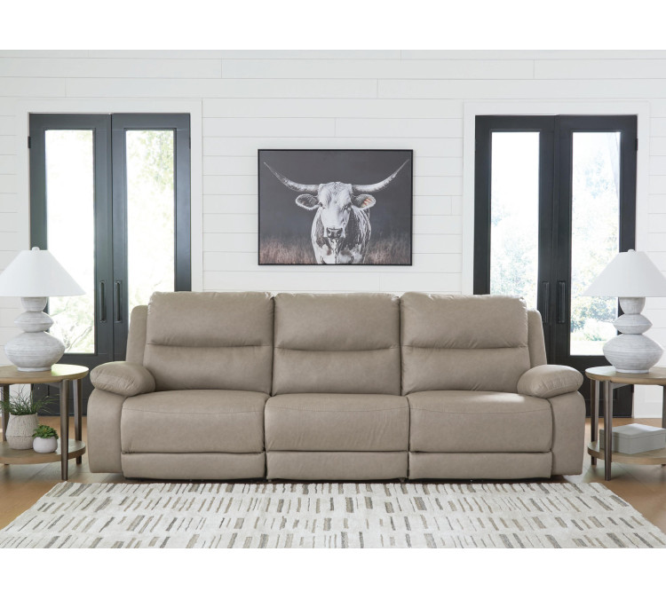 Brannigan 3-Piece Power Reclining Sectional - Pebble
