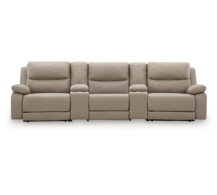 Brannigan 5-Piece Power Reclining Sectional - Pebble
