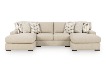Laurelgrove 3-Piece Double Chaise Sectional - Pebble
