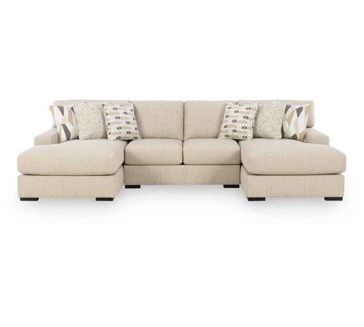 Laurelgrove 3-Piece Double Chaise Sectional - Pebble