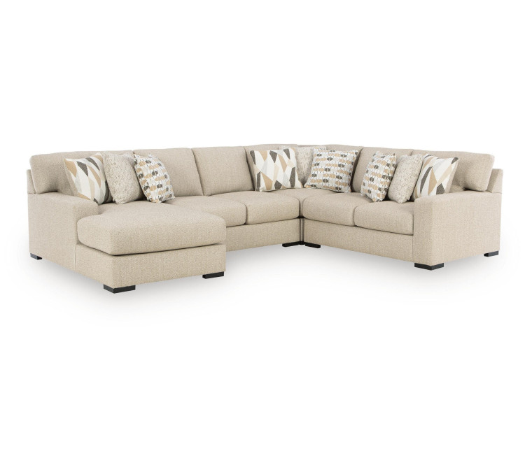 Laurelgrove 4-Piece Sectional with Chaise - Pebble