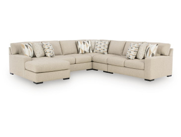 Laurelgrove 5-Piece Sectional with Chaise - Pebble