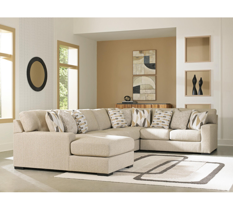 Laurelgrove 5-Piece Sectional with Chaise - Pebble