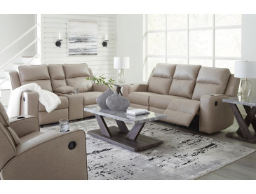 Lavenhorne Sofa, Loveseat and Recliner - Pebble