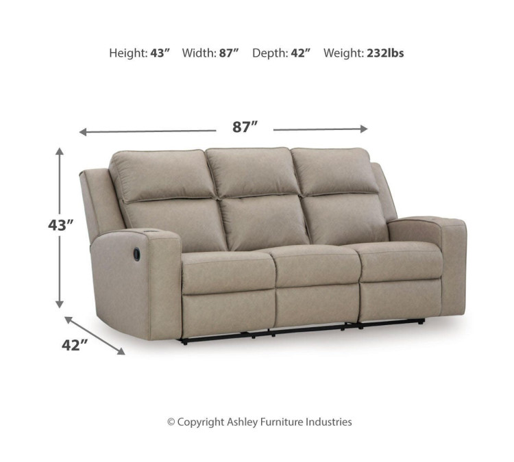 Lavenhorne Sofa, Loveseat and Recliner - Pebble
