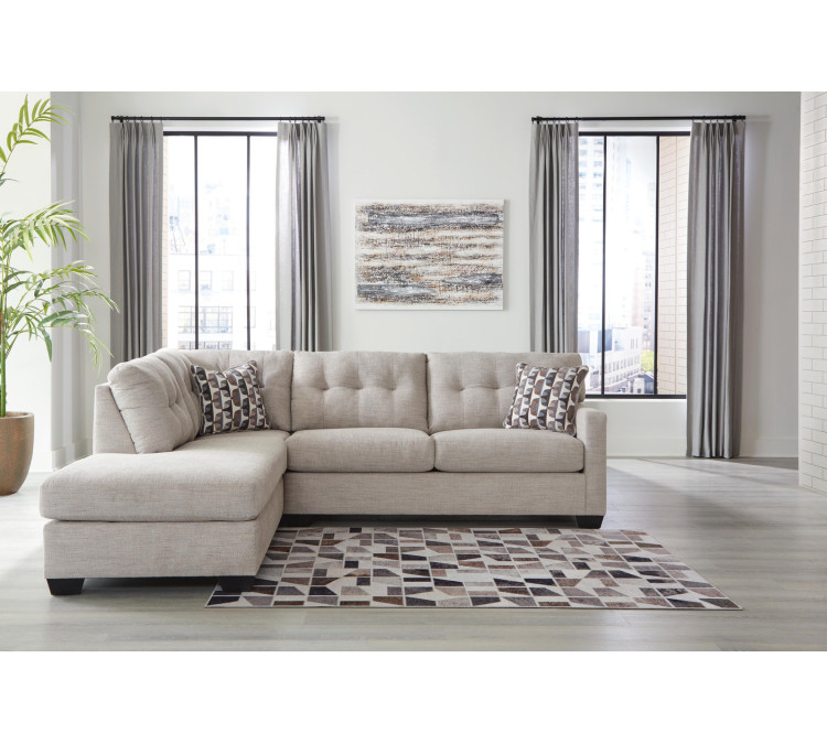 Mahoney 2-Piece Sectional with Chaise - Pebble