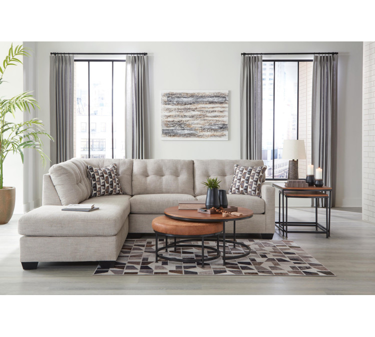 Mahoney 2-Piece Sectional with Chaise - Pebble