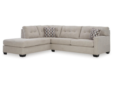 Mahoney 2-Piece Sleeper Sectional with Chaise - Pebble