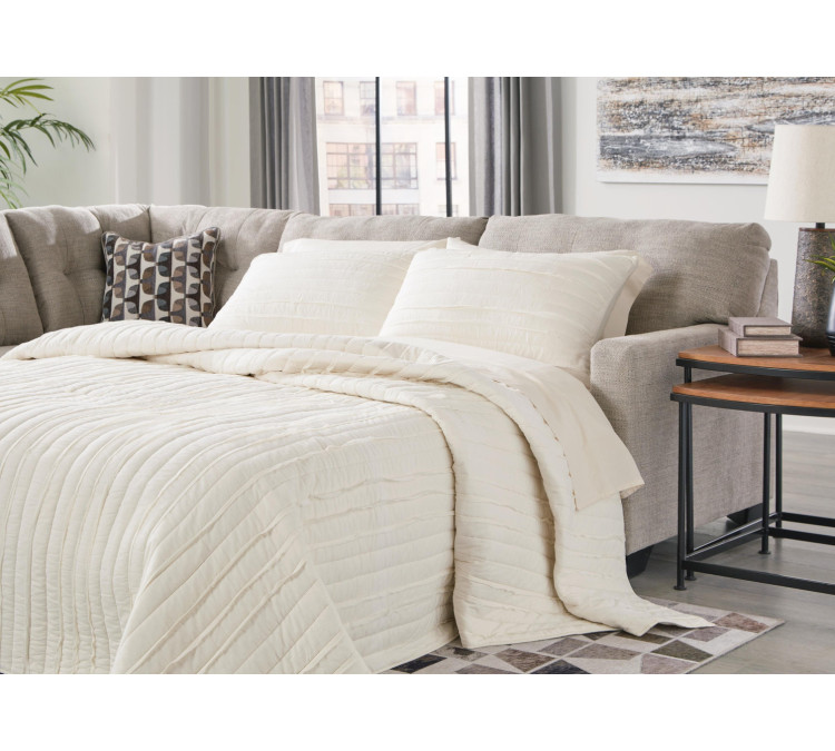 Mahoney 2-Piece Sleeper Sectional with Chaise - Pebble