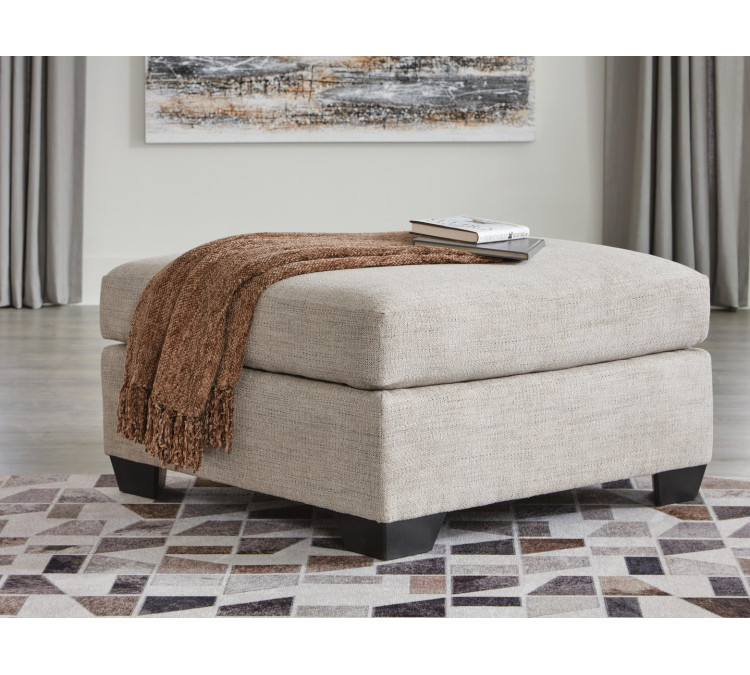 Mahoney Oversized Accent Ottoman - Pebble