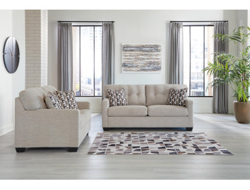 Mahoney Sofa and Loveseat - Pebble