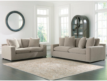 Maxton Heights Sofa and Loveseat - Pebble