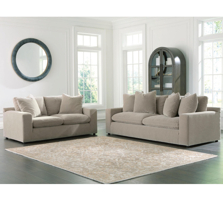 Maxton Heights Sofa and Loveseat - Pebble