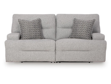 Acklen Place 2-Piece Power Reclining Sectional Loveseat - Pewter