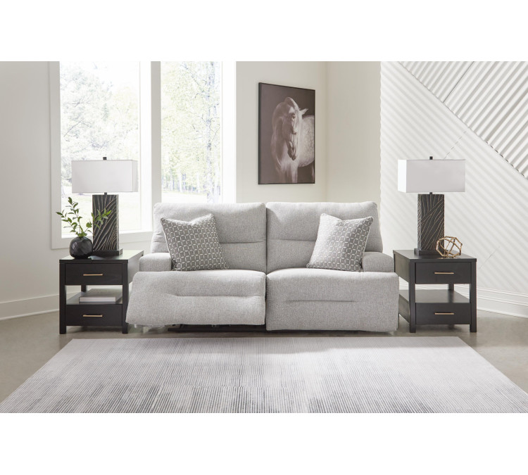 Acklen Place 2-Piece Power Reclining Sectional Loveseat - Pewter