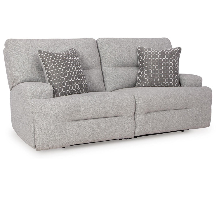 Acklen Place 2-Piece Power Reclining Sectional Loveseat - Pewter