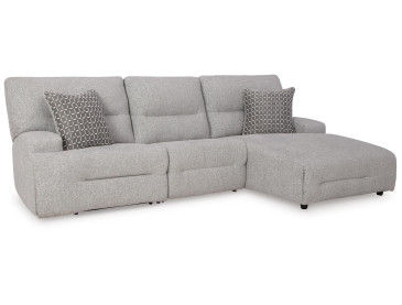 Acklen Place 3-Piece Power Reclining Sectional - Pewter