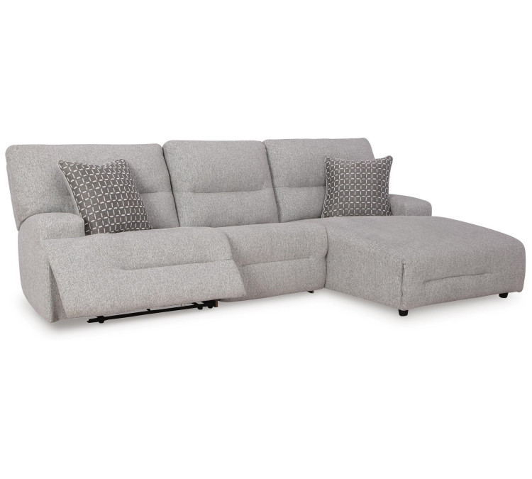 Acklen Place 3-Piece Power Reclining Sectional - Pewter