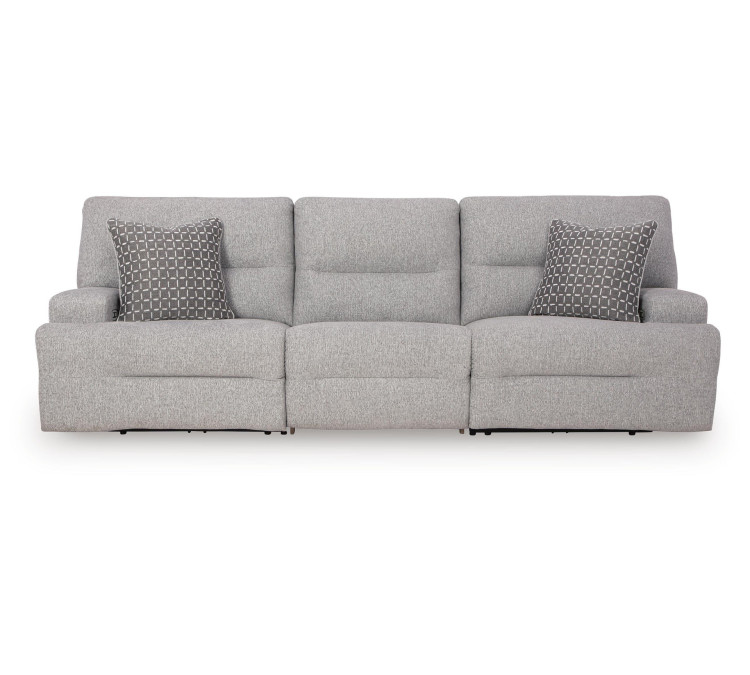 Acklen Place 3-Piece Power Reclining Sectional Sofa - Pewter