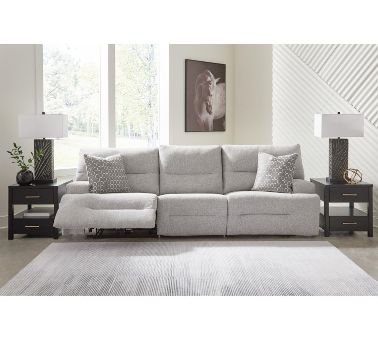 Acklen Place 3-Piece Power Reclining Sectional Sofa - Pewter