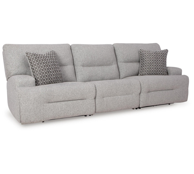 Acklen Place 3-Piece Power Reclining Sectional Sofa - Pewter
