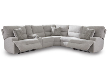 Acklen Place 6-Piece Power Reclining Sectional - Pewter