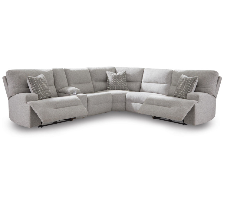 Acklen Place 6-Piece Power Reclining Sectional - Pewter