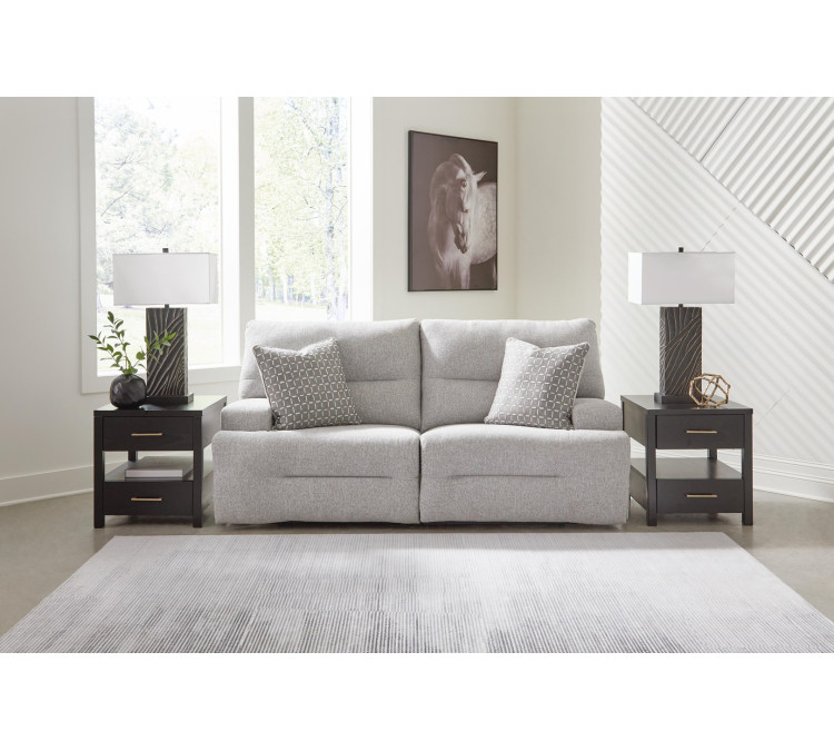 Acklen Place 7-Piece Power Sectional Reclining Sofa with Storage Console - Pewter