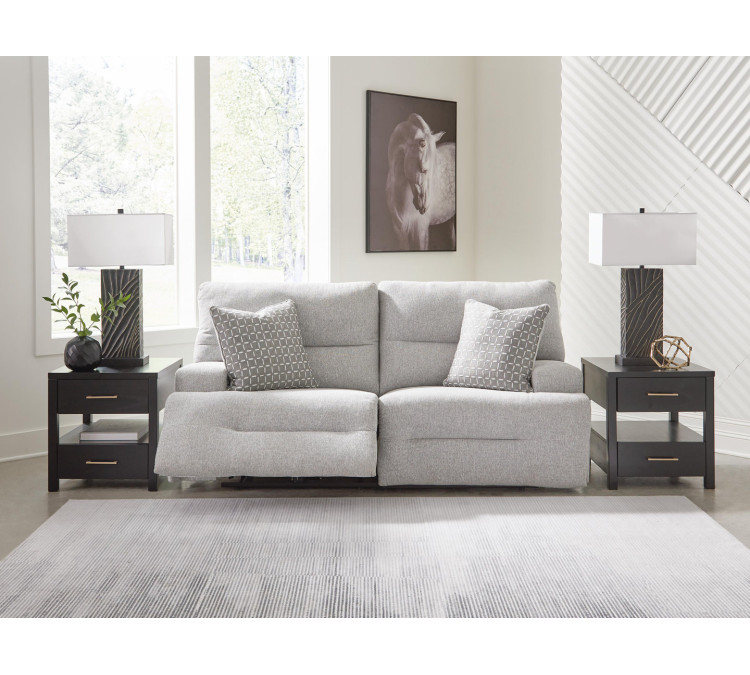 Acklen Place 7-Piece Power Sectional Reclining Sofa with Storage Console - Pewter