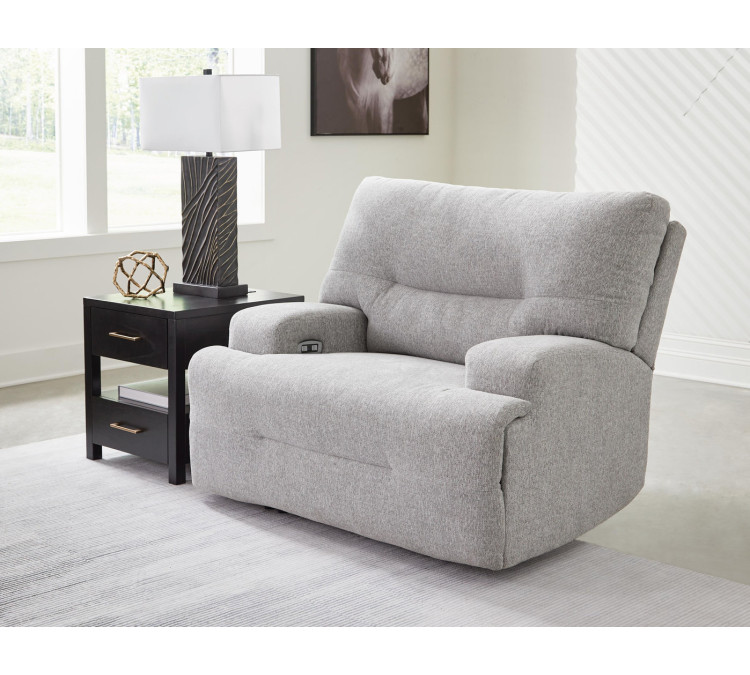 Acklen Place Oversized Power Recliner - Pewter