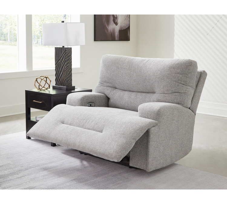 Acklen Place Oversized Power Recliner - Pewter