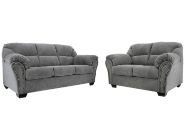 Allmaxx Sofa and Loveseat - Pewter