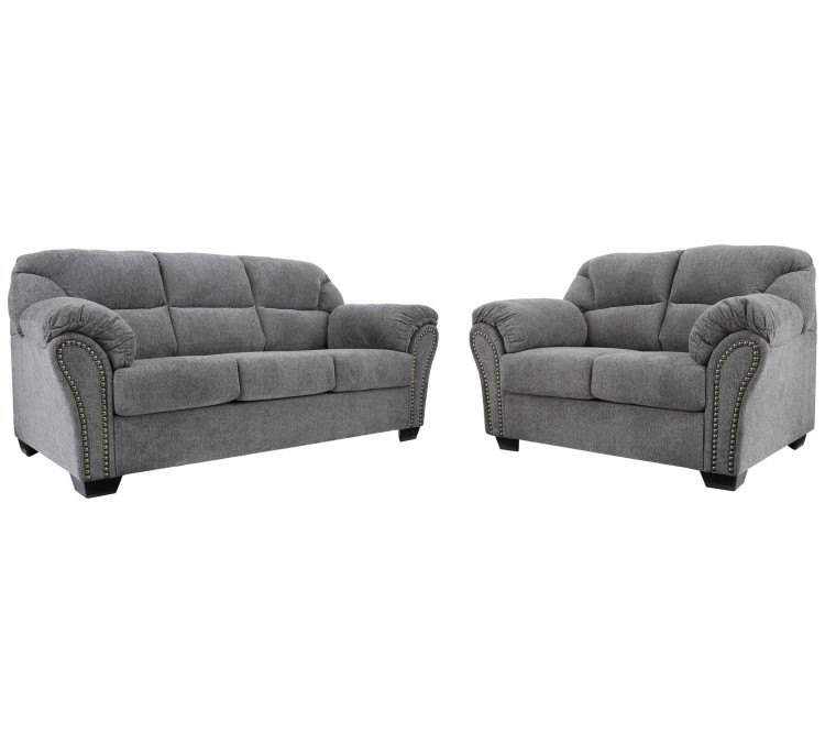 Allmaxx Sofa and Loveseat - Pewter