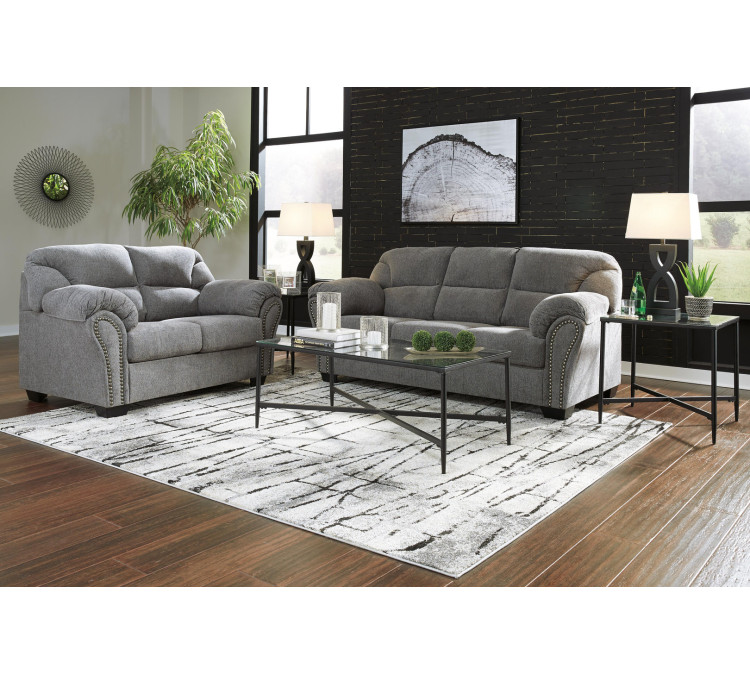 Allmaxx Sofa and Loveseat - Pewter