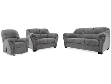 Allmaxx Sofa, Loveseat and Recliner - Pewter