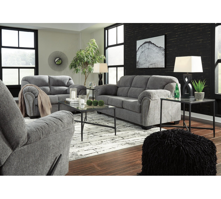 Allmaxx Sofa, Loveseat and Recliner - Pewter