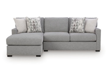 Artisian Loft 2-Piece Sectional with Chaise - Pewter